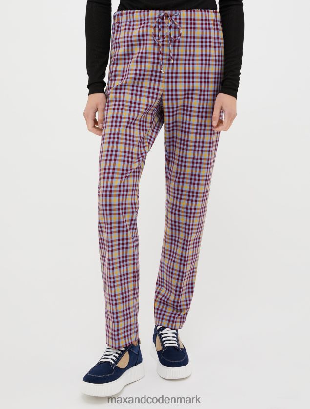 Kvinder brugsbukser med snøre MAX&Co. rødt mønster B2Z2T6733 beklædning