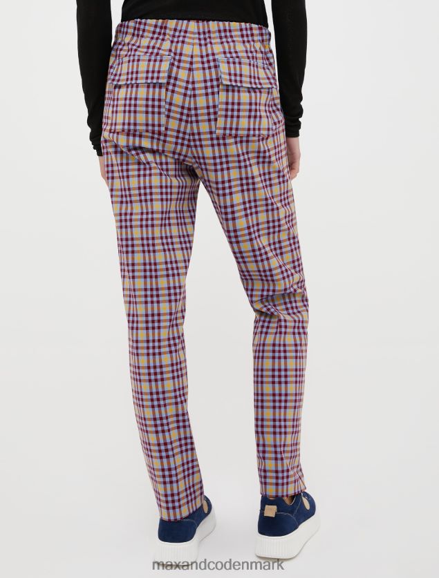 Kvinder brugsbukser med snøre MAX&Co. rødt mønster B2Z2T6733 beklædning