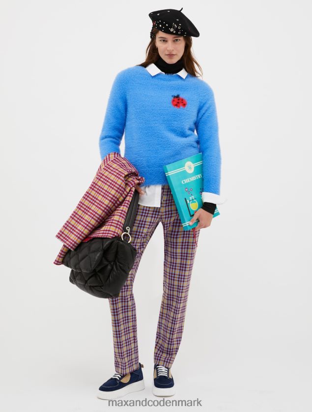 Kvinder brugsbukser med snøre MAX&Co. rødt mønster B2Z2T6733 beklædning