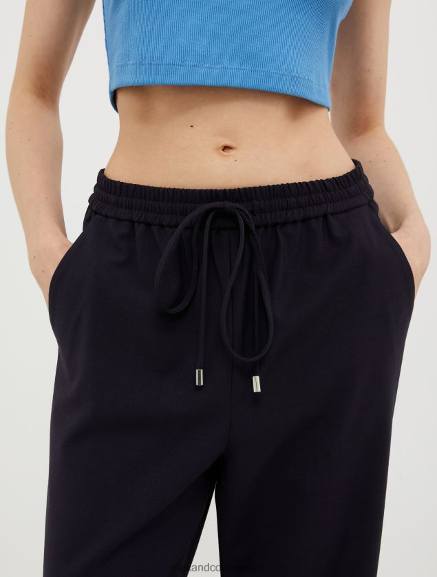 Kvinder bukser i uldblanding MAX&Co. Marine blå B2Z2T6174 beklædning