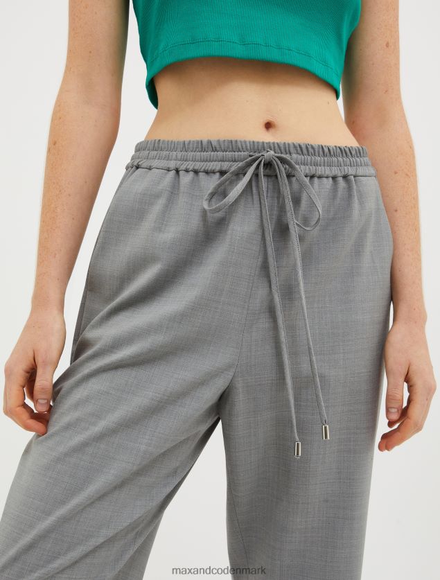 Kvinder bukser i uldblanding MAX&Co. lysegrå B2Z2T6173 beklædning