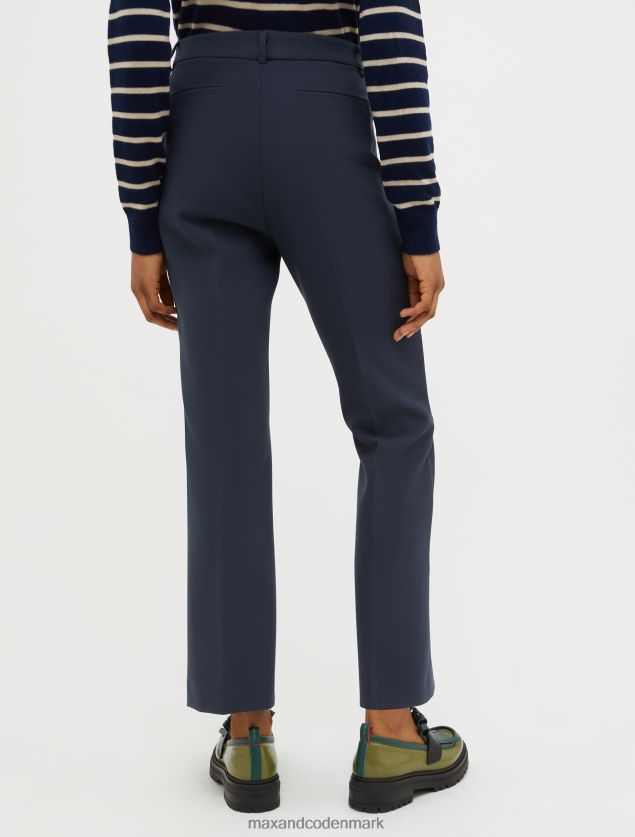 Kvinder croppede bukser med lige ben MAX&Co. Marine blå B2Z2T6219 beklædning