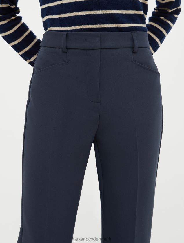 Kvinder croppede bukser med lige ben MAX&Co. Marine blå B2Z2T6219 beklædning