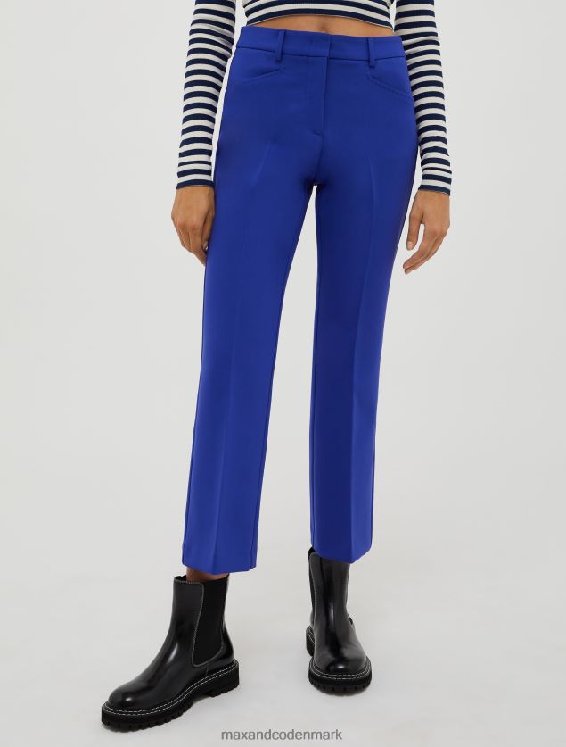 Kvinder croppede bukser med lige ben MAX&Co. kina blå B2Z2T6220 beklædning