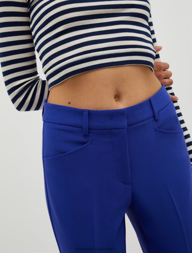 Kvinder croppede bukser med lige ben MAX&Co. kina blå B2Z2T6220 beklædning