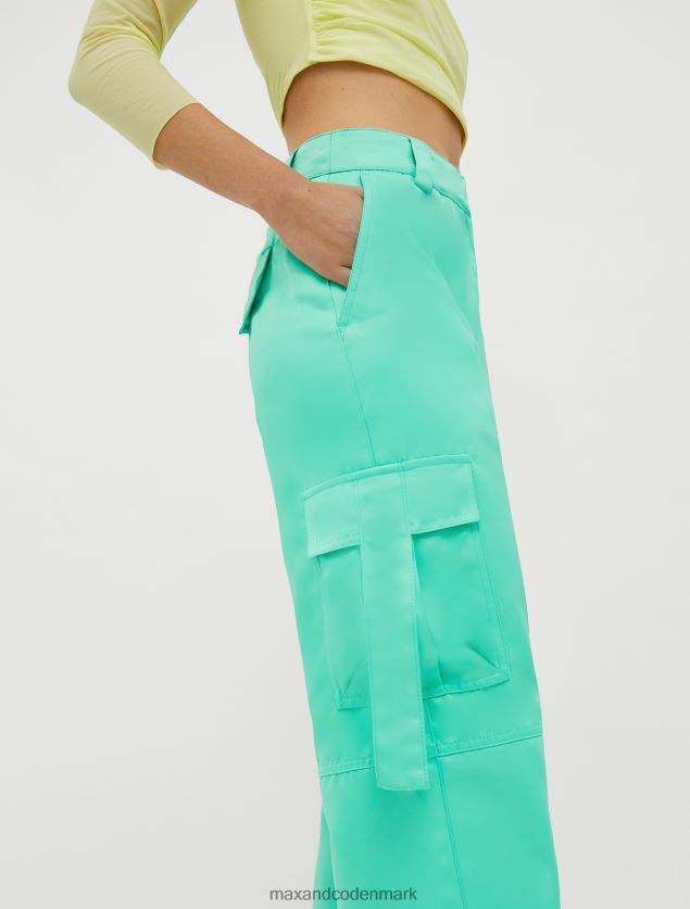 Kvinder duchesse cargo bukser MAX&Co. grøn B2Z2T6668 beklædning