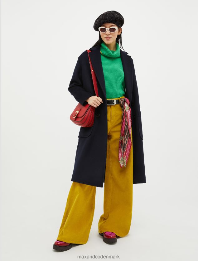 Kvinder fløjls palazzo bukser MAX&Co. blød gul B2Z2T6740 beklædning