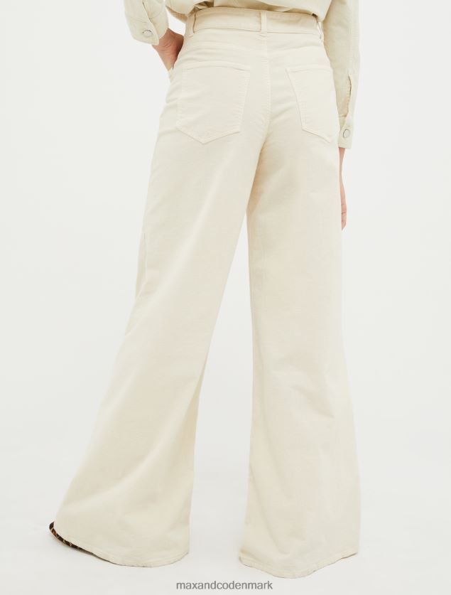 Kvinder fløjls palazzo bukser MAX&Co. elfenben B2Z2T6739 beklædning