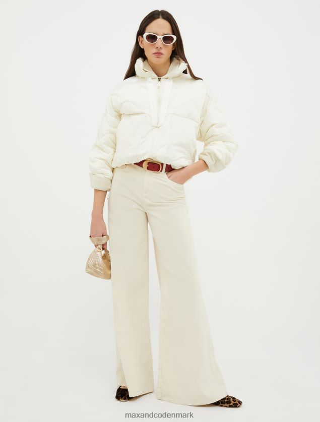 Kvinder fløjls palazzo bukser MAX&Co. elfenben B2Z2T6739 beklædning