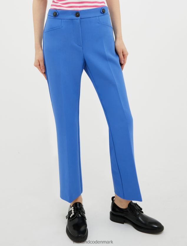 Kvinder flared canvas bukser MAX&Co. Marine blå B2Z2T6231 beklædning