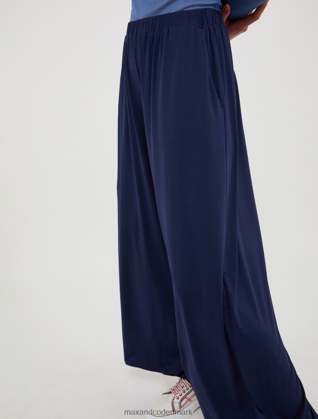 Kvinder jerseybukser med brede ben MAX&Co. kina blå B2Z2T6695 beklædning