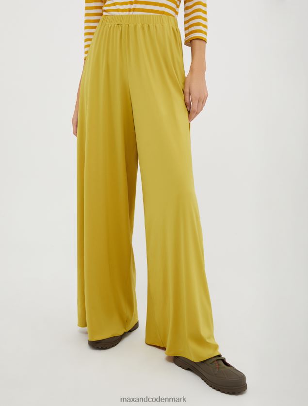 Kvinder jerseybukser med brede ben MAX&Co. olivengrøn B2Z2T6694 beklædning