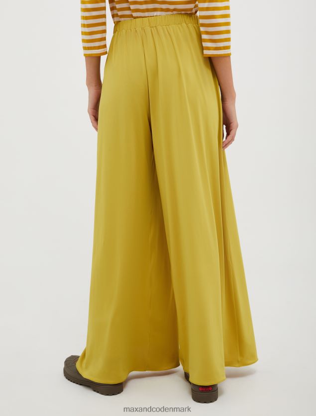 Kvinder jerseybukser med brede ben MAX&Co. olivengrøn B2Z2T6694 beklædning