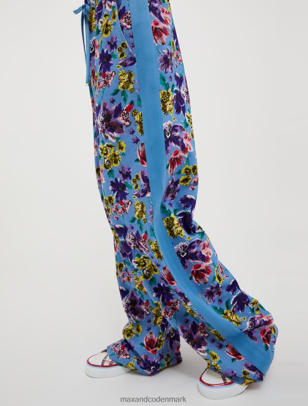 Kvinder joggers i bomuldsfleece MAX&Co. lyseblåt mønster B2Z2T6711 beklædning