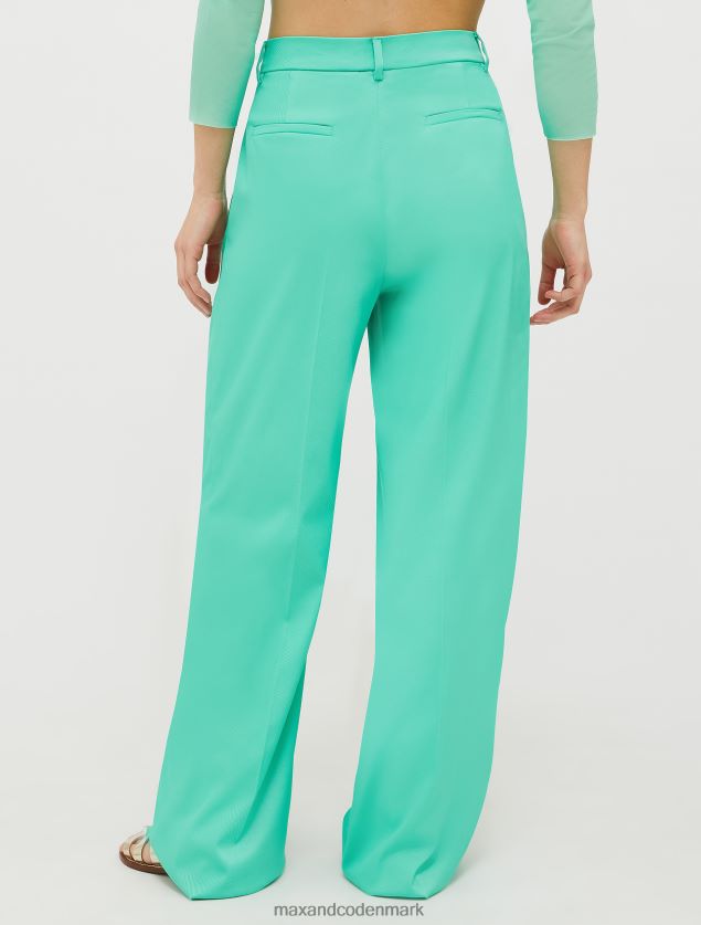 Kvinder kavaleri twill bukser med brede ben MAX&Co. grøn B2Z2T6214 beklædning
