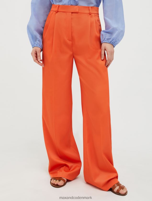 Kvinder kavaleri twill bukser med brede ben MAX&Co. orange B2Z2T6215 beklædning