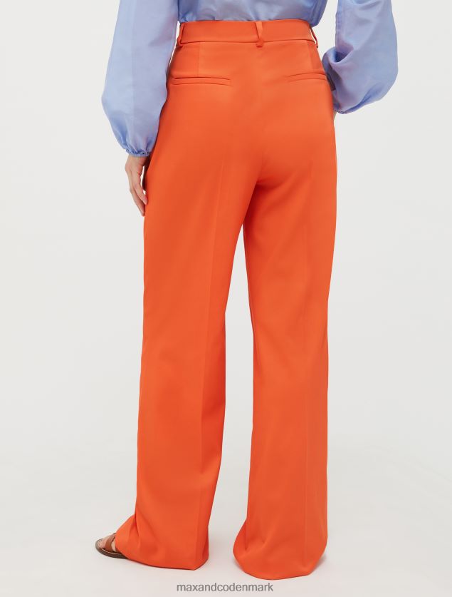 Kvinder kavaleri twill bukser med brede ben MAX&Co. orange B2Z2T6215 beklædning
