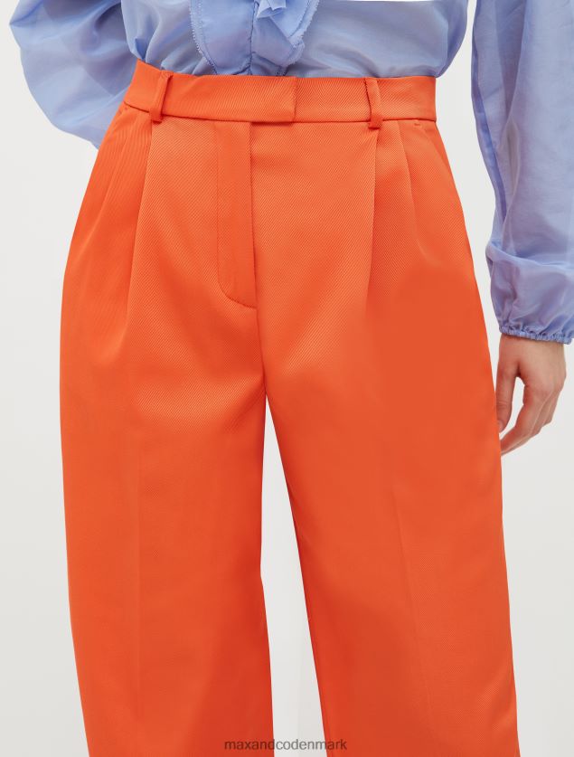 Kvinder kavaleri twill bukser med brede ben MAX&Co. orange B2Z2T6215 beklædning