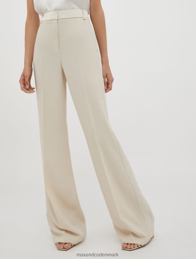 Kvinder lige envers-satin bukser MAX&Co. beige B2Z2T6276 beklædning