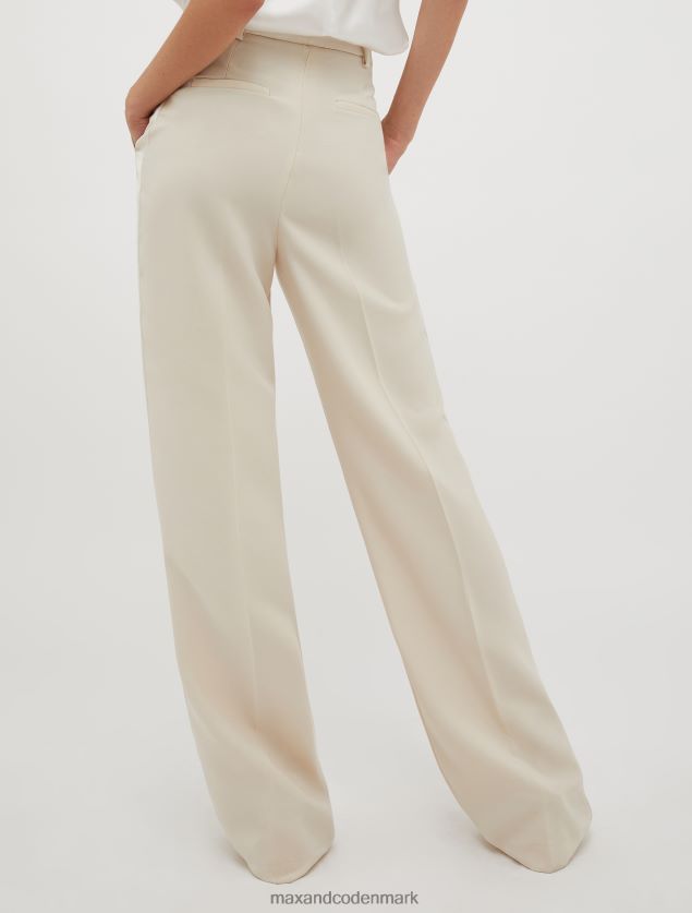 Kvinder lige envers-satin bukser MAX&Co. beige B2Z2T6276 beklædning