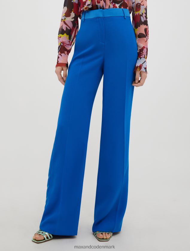 Kvinder lige envers-satin bukser MAX&Co. kornblomst blå B2Z2T6277 beklædning