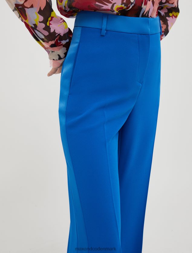 Kvinder lige envers-satin bukser MAX&Co. kornblomst blå B2Z2T6277 beklædning