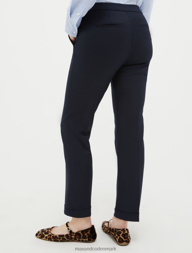 Kvinder slå-up slim-fit bukser MAX&Co. Marine blå B2Z2T6707 beklædning