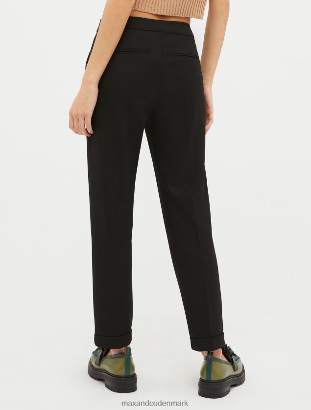 Kvinder slå-up slim-fit bukser MAX&Co. sort B2Z2T6706 beklædning
