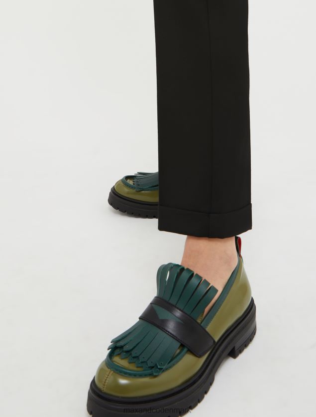 Kvinder slå-up slim-fit bukser MAX&Co. sort B2Z2T6706 beklædning