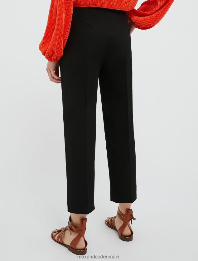 Kvinder slim fit gabardinbukser i bomuld MAX&Co. sort B2Z2T6713 beklædning