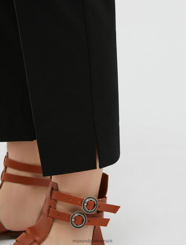 Kvinder slim fit gabardinbukser i bomuld MAX&Co. sort B2Z2T6713 beklædning