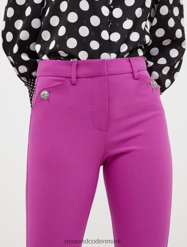 Kvinder slim fit skræddersyede bukser MAX&Co. fuchsia B2Z2T6201 beklædning