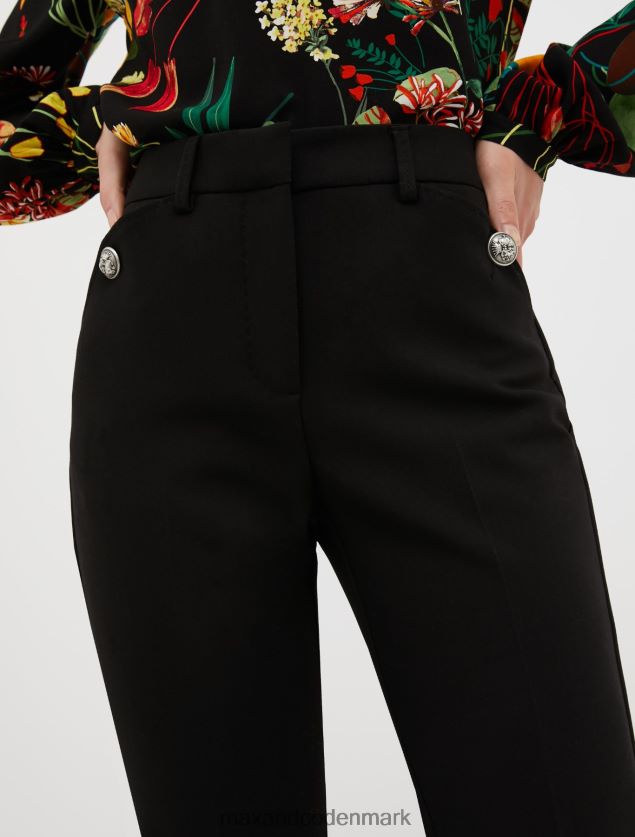 Kvinder slim fit skræddersyede bukser MAX&Co. sort B2Z2T6203 beklædning