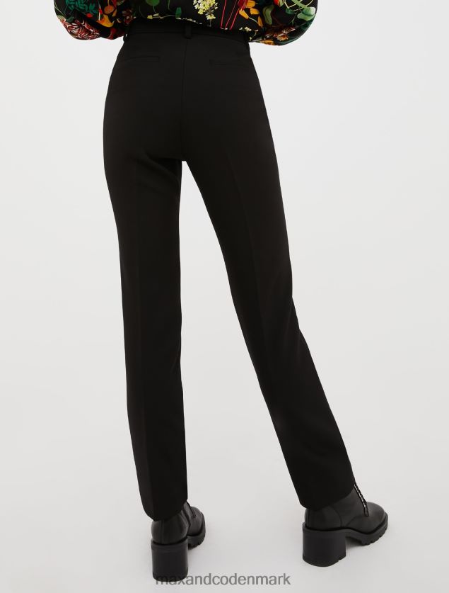 Kvinder slim fit skræddersyede bukser MAX&Co. sort B2Z2T6203 beklædning
