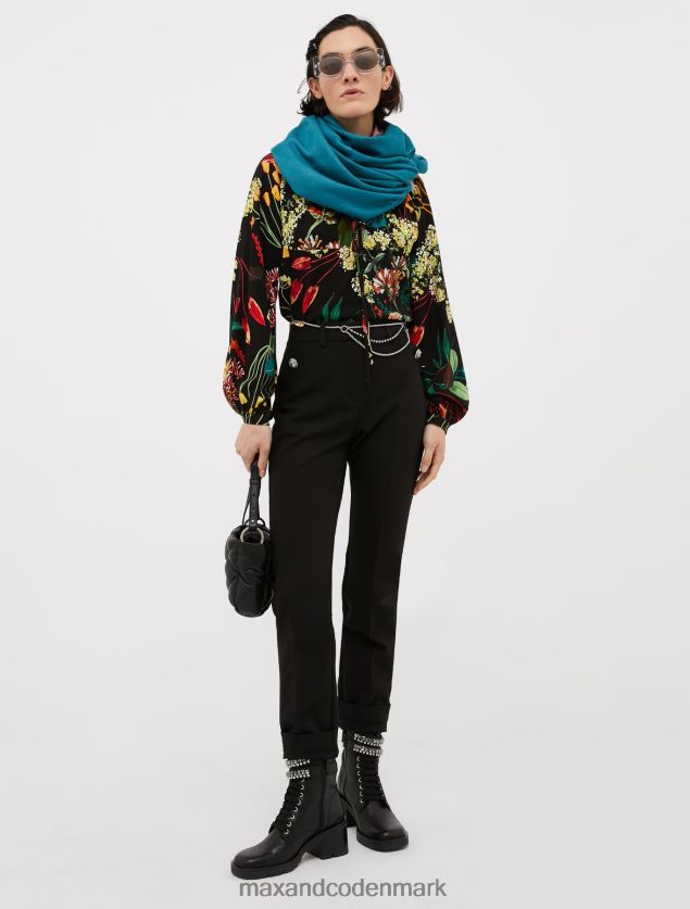 Kvinder slim fit skræddersyede bukser MAX&Co. sort B2Z2T6203 beklædning