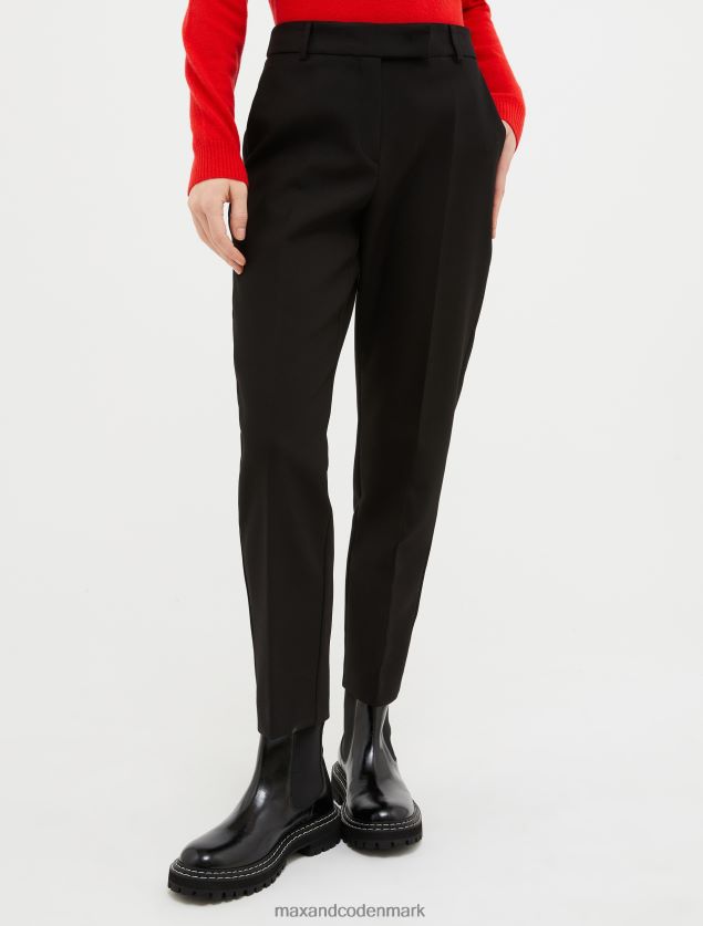 Kvinder slim fit tilspidsede bukser MAX&Co. sort B2Z2T6750 beklædning