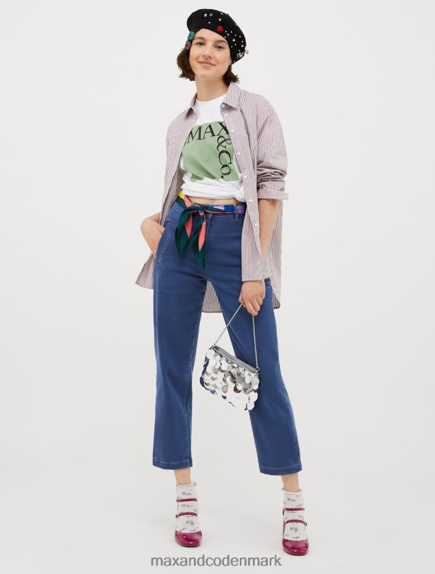 Kvinder stretch bomulds-borebukser MAX&Co. Marine blå B2Z2T6684 beklædning