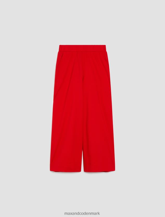 Kvinder teknisk-jersey bukser med brede ben MAX&Co. rød B2Z2T6286 beklædning
