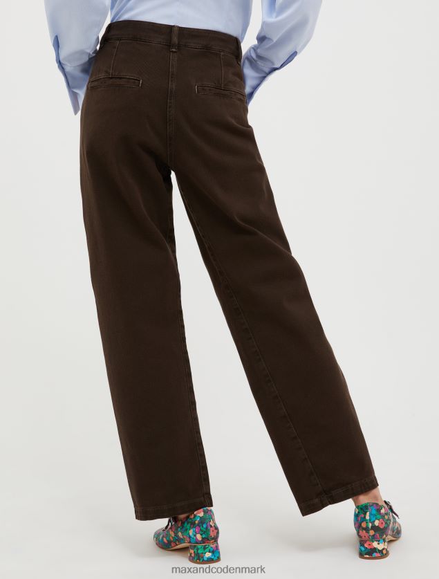 Kvinder tilspidsede bomuldsborebukser MAX&Co. mørkebrun B2Z2T6677 beklædning