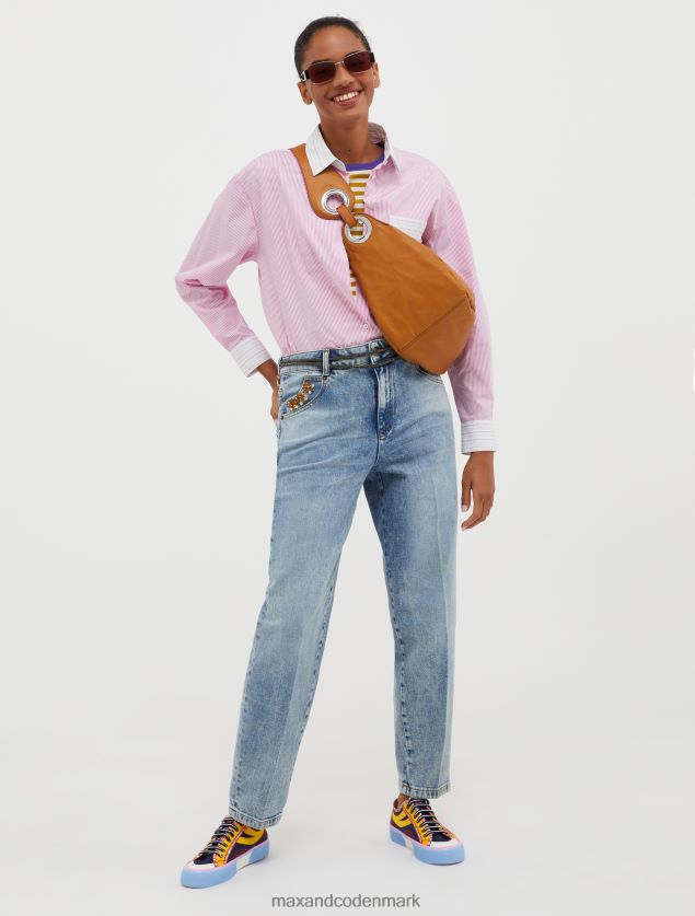 Kvinder rhinestone-udsmykkede jeans MAX&Co. midnatsblå B2Z2T6701 beklædning