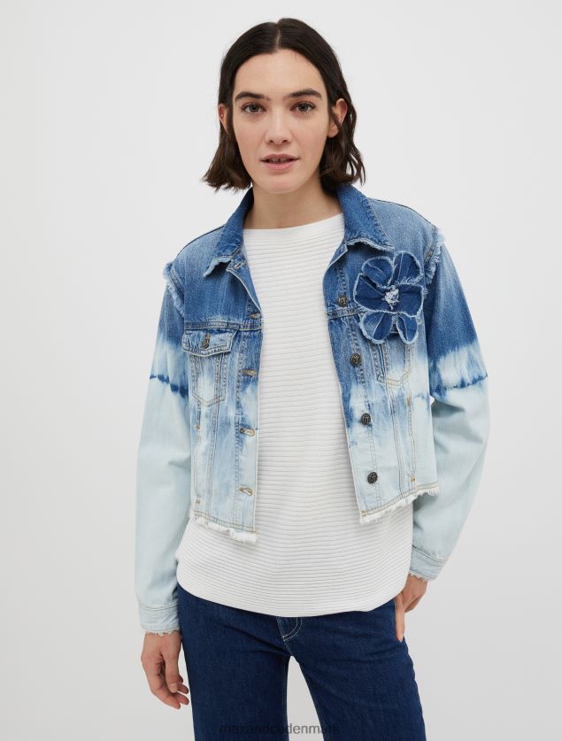 Kvinder tie-dye denim jakke MAX&Co. lyseblå B2Z2T6804 beklædning