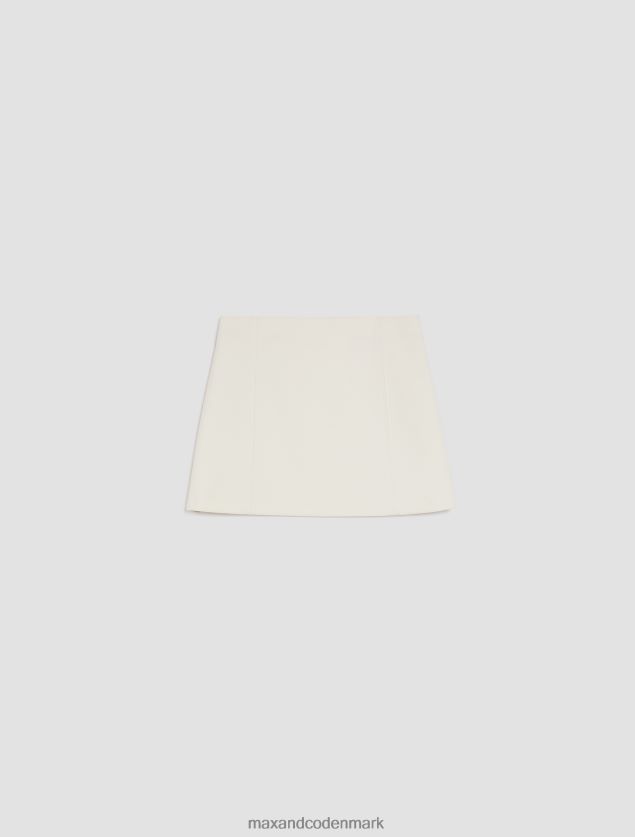 Kvinder flared mini-nederdel MAX&Co. elfenben B2Z2T6790 beklædning