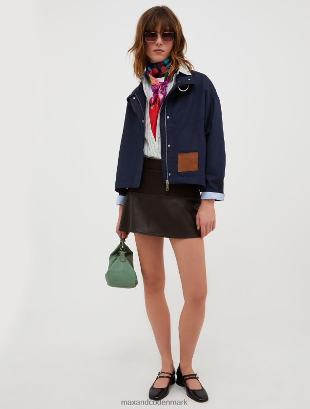 Kvinder jersey og læder mini nederdel MAX&Co. mørkebrun B2Z2T6773 beklædning