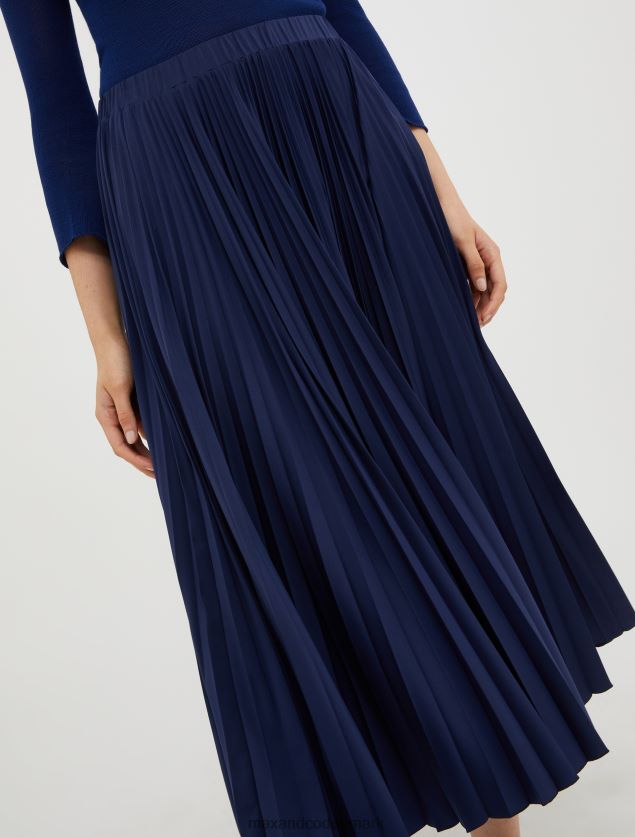Kvinder plisseret jersey midi-nederdel MAX&Co. kina blå B2Z2T6762 beklædning