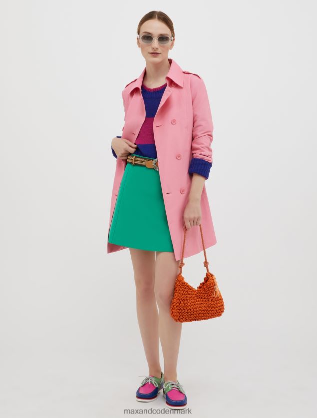 Kvinder stræk nederdel i dobbelt stof MAX&Co. Smaragd grøn B2Z2T6269 beklædning