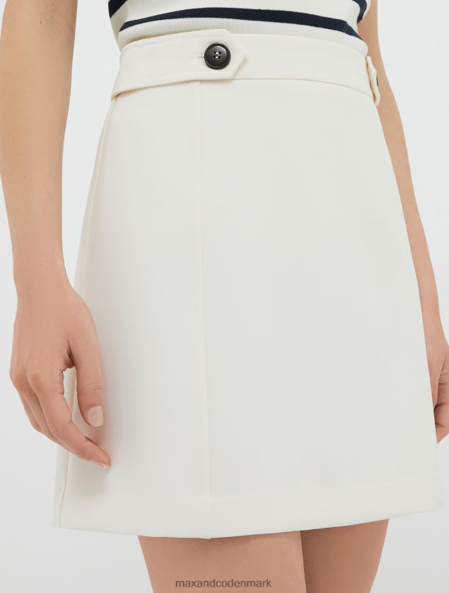 Kvinder stræk nederdel i dobbelt stof MAX&Co. elfenben B2Z2T6802 beklædning