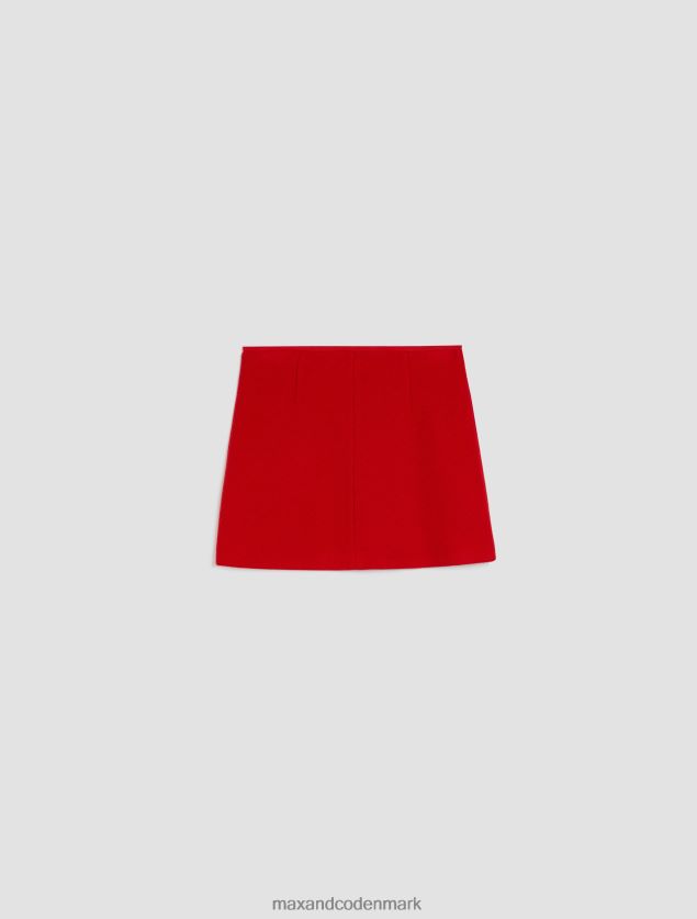 Kvinder uldblandet mini-nederdel MAX&Co. rød B2Z2T6793 beklædning