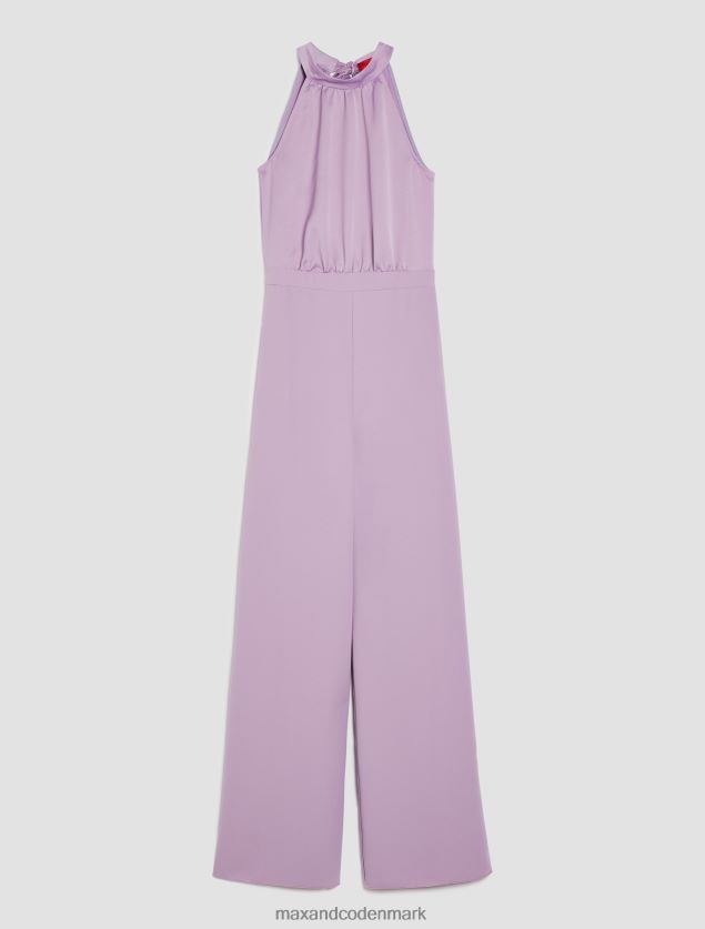 Kvinder halterneck envers-satin jumpsuit MAX&Co. lilla B2Z2T6162 beklædning