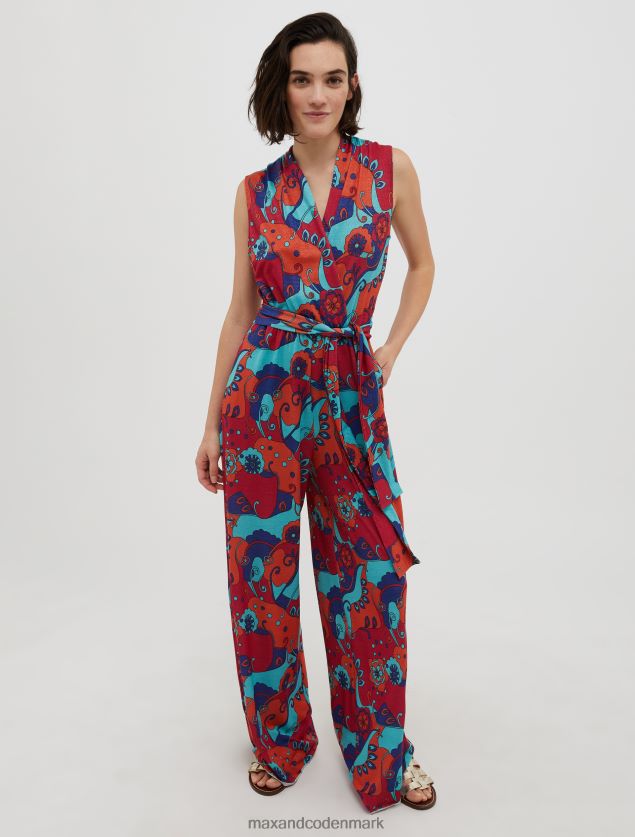 Kvinder jumpsuit i lurex-jersey MAX&Co. fuchsia mønster B2Z2T6152 beklædning