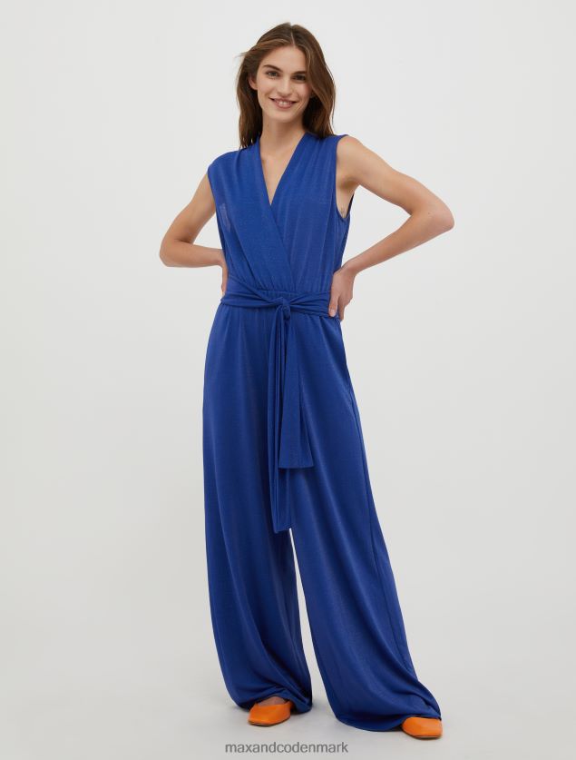 Kvinder jumpsuit i lurex-jersey MAX&Co. kornblomst blå B2Z2T6151 beklædning